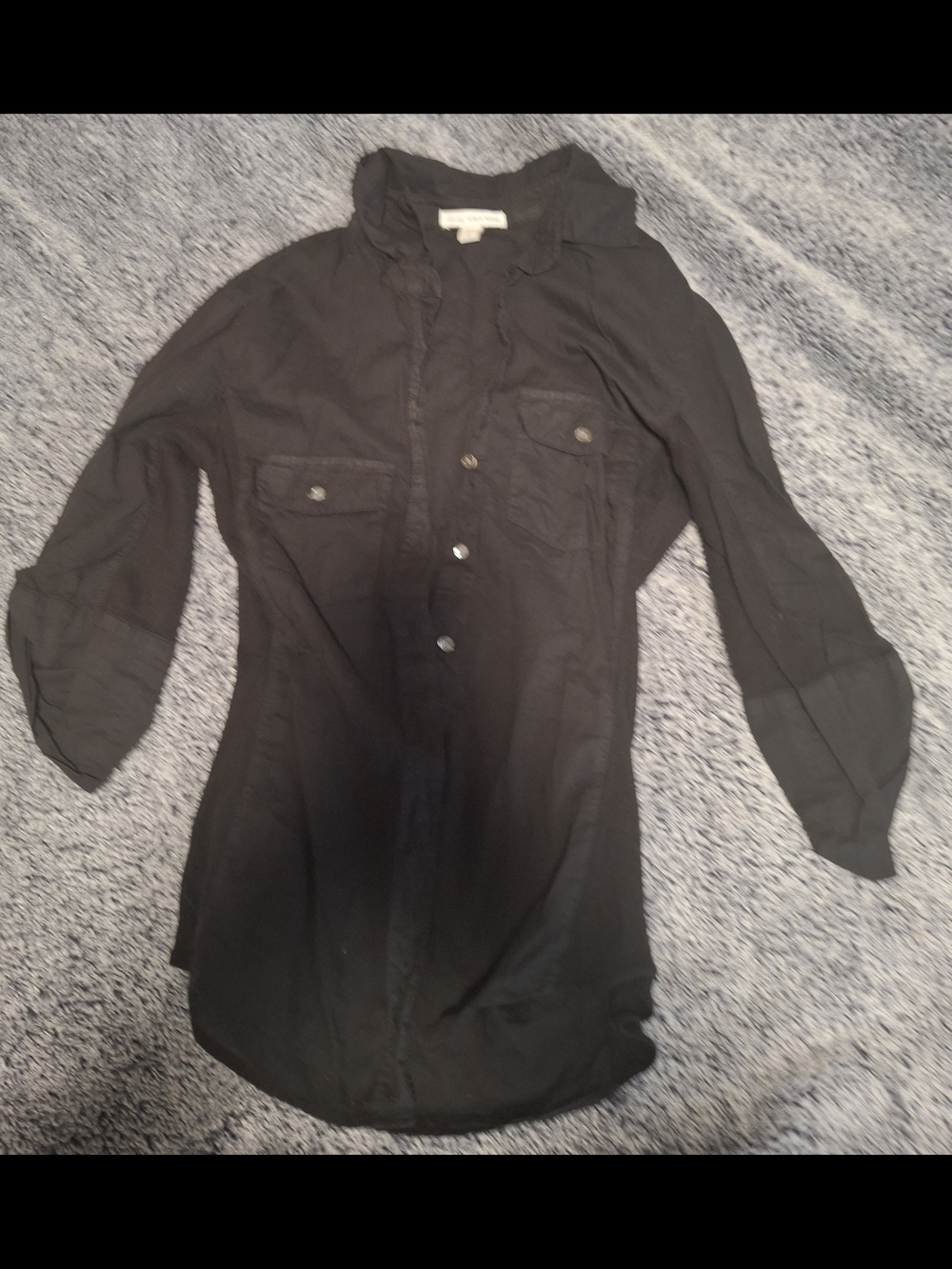 James Perse Black Button-Up Shirt